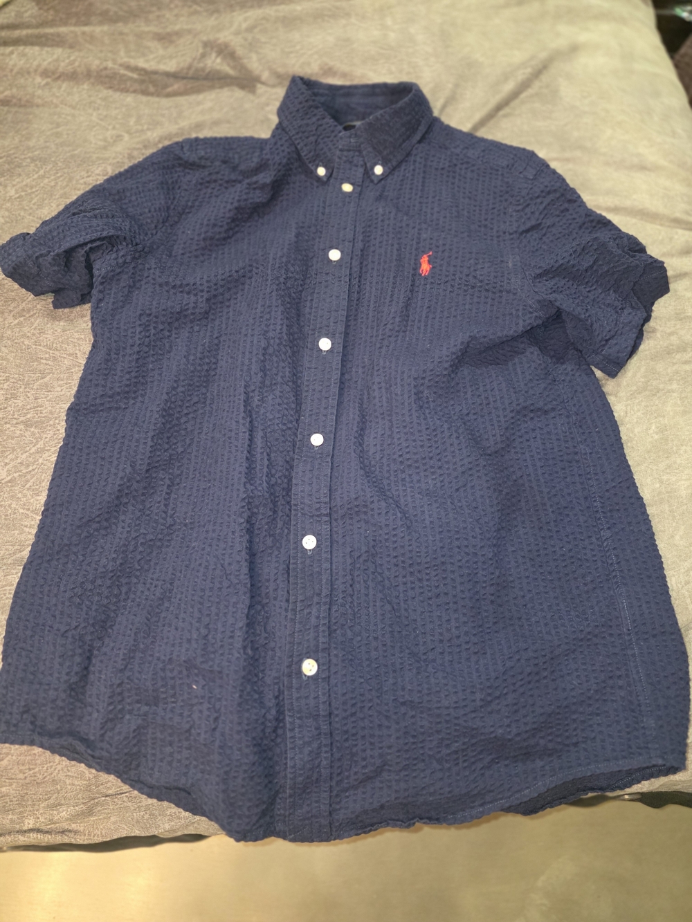 Polo by Ralph Lauren Navy Short-Sleeve Button-Down Shirt